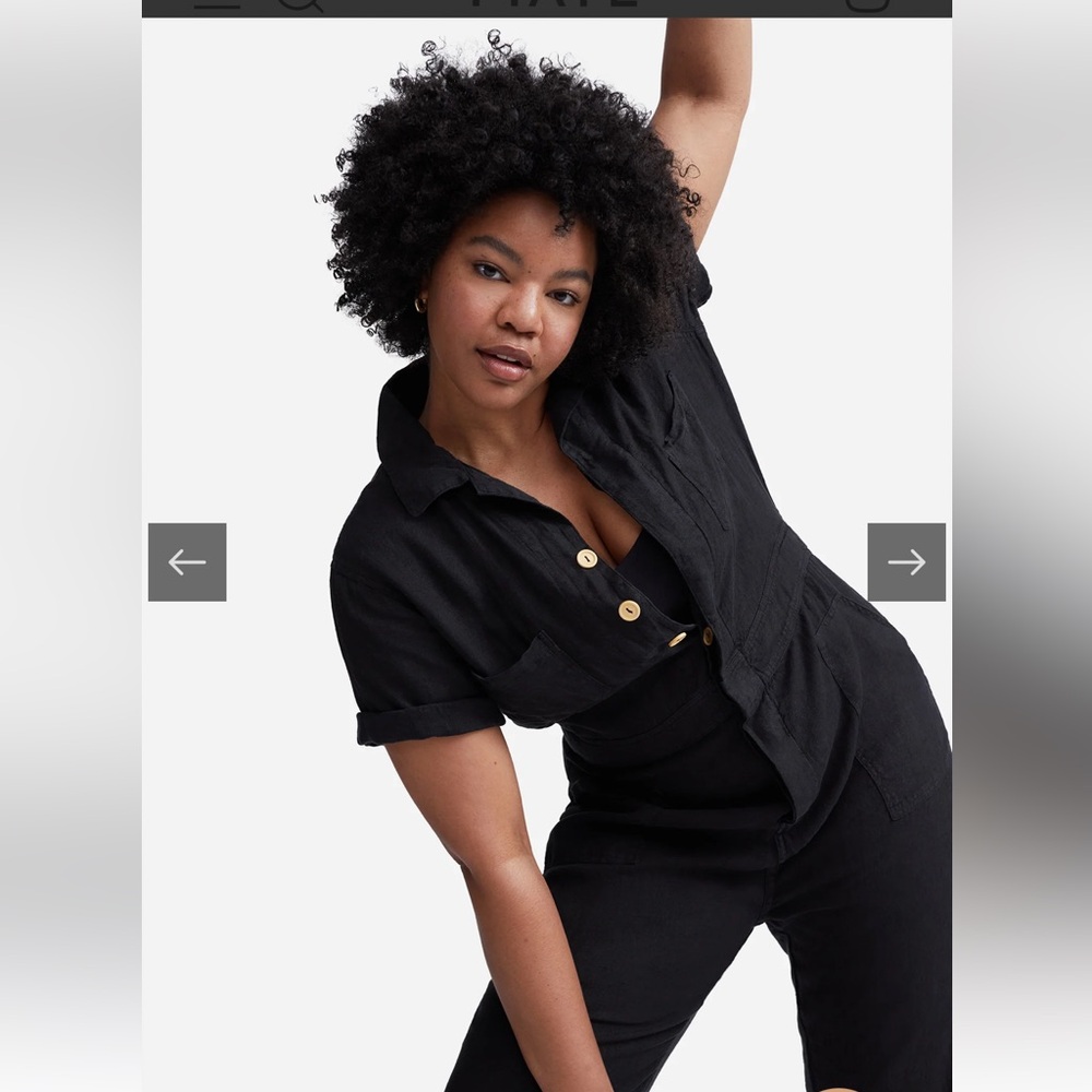 Mate linen short sleeved jumpsuit